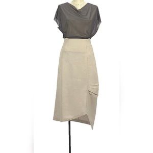 Kim Schalk Bauhaus Asymmetric Midi Skirt
